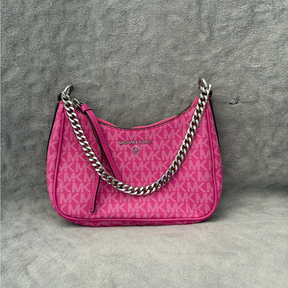 Michael Kors Fuchsia Shoulder Bag with Chain Strap